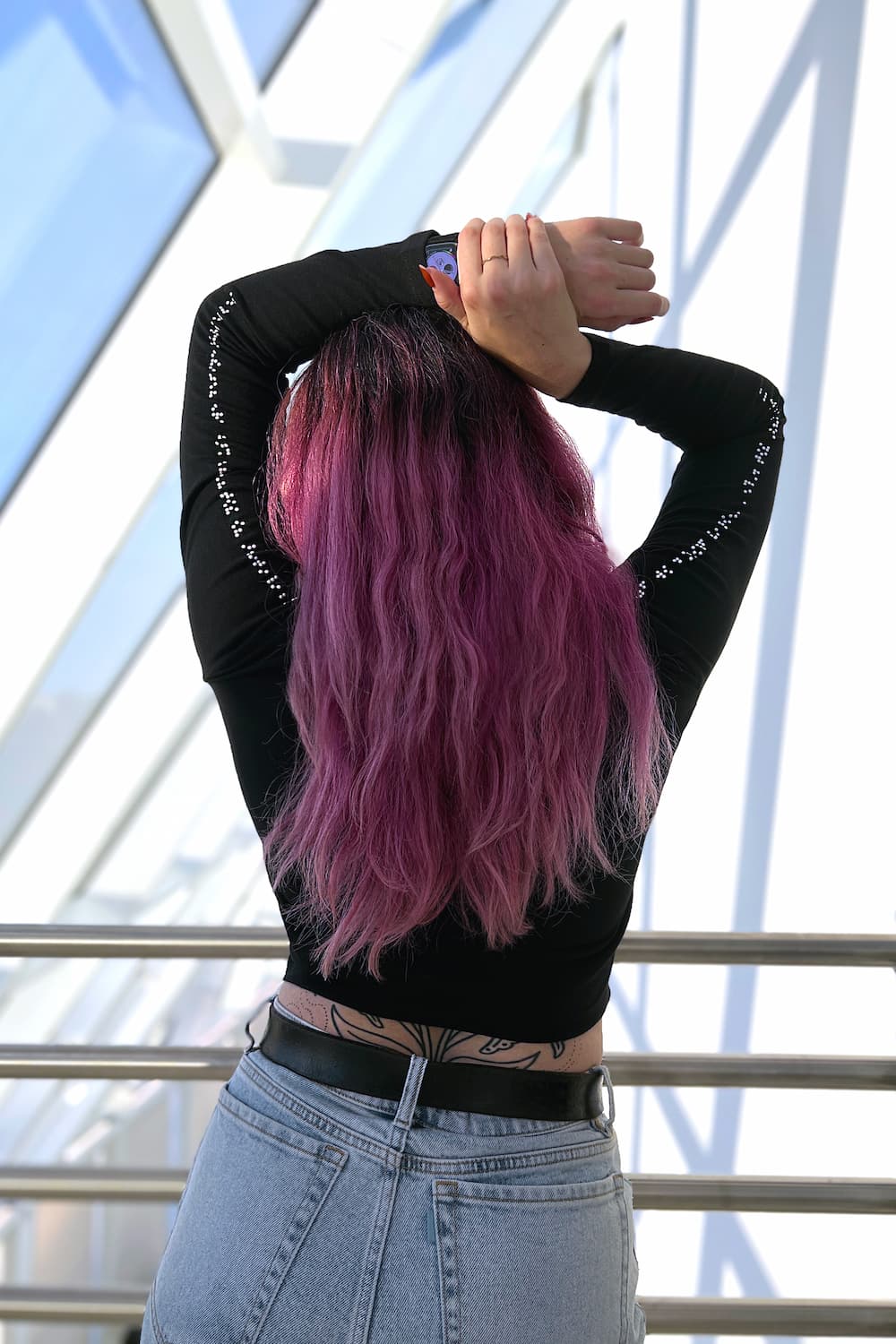 Braille Cropped Long Sleeve Shirt