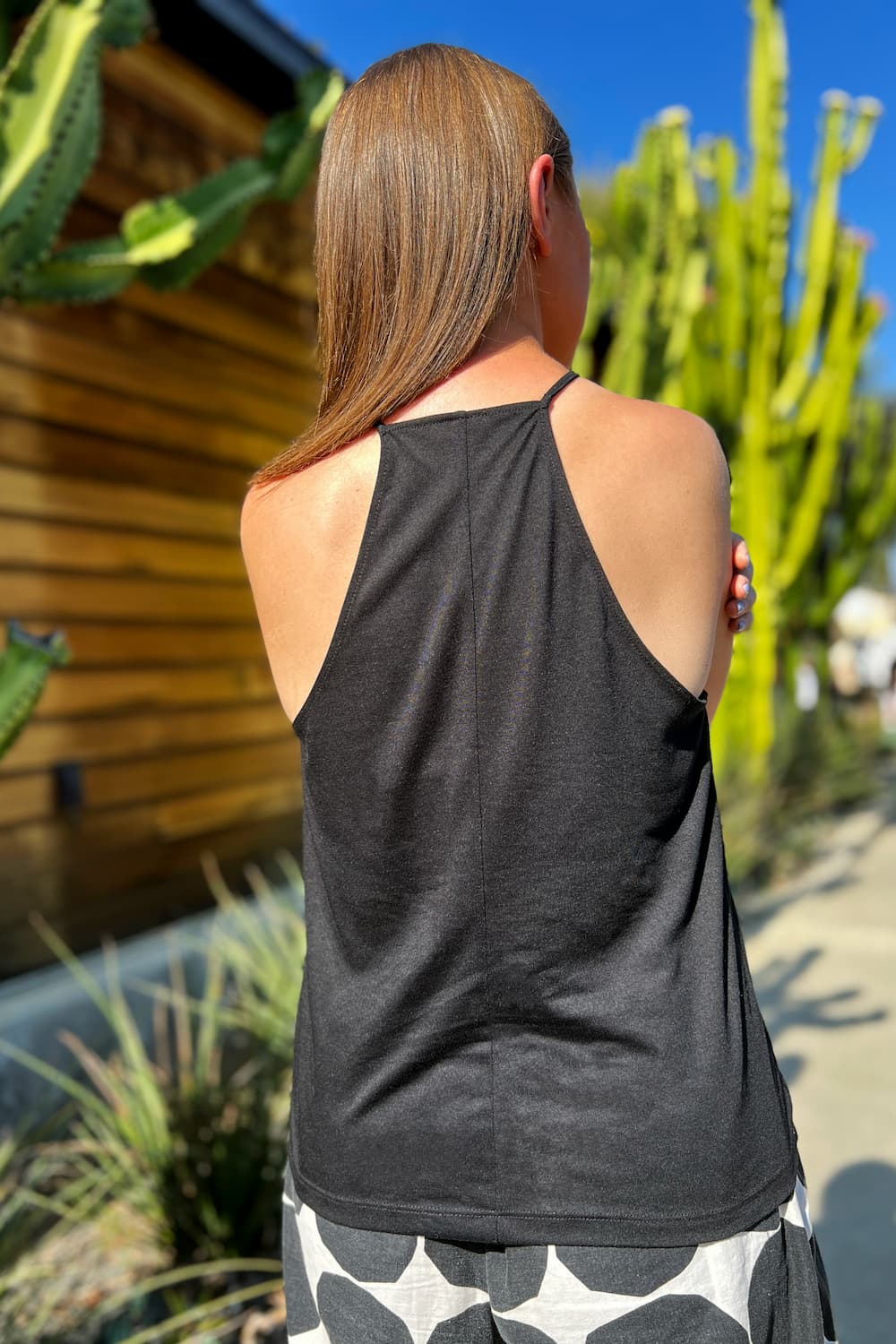 Back view of tank top with racerback style