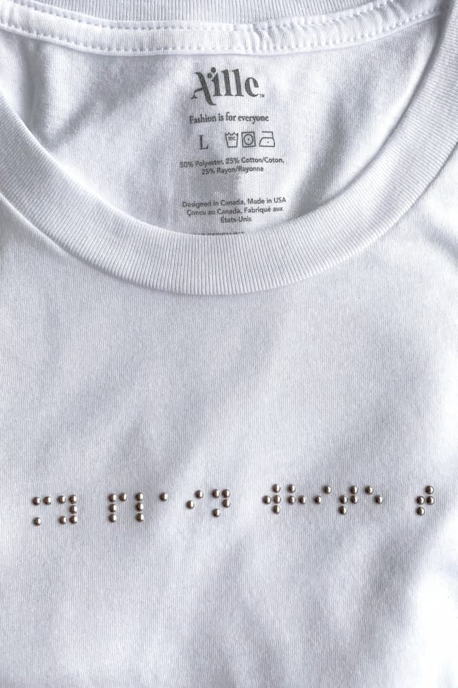 Custom Text Braille T Shirt