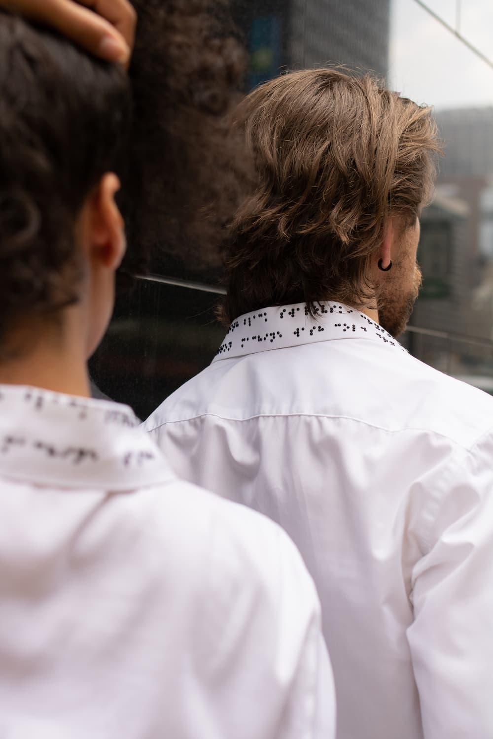 Custom Design: Men's White Collared Shirt