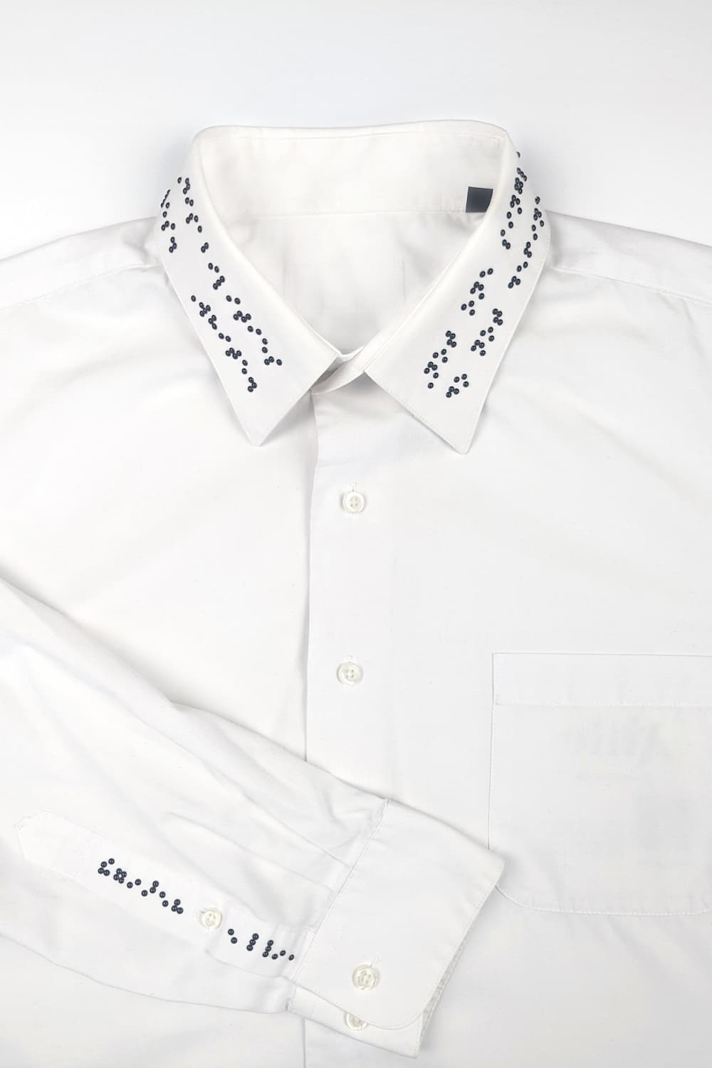 Custom Design: Men's White Collared Shirt